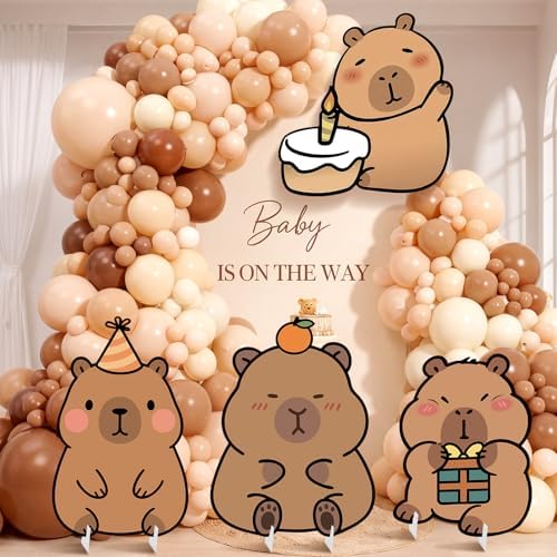 4 Pcs Large Capybara Birthday Party Decorations Capybara Cardboard Cutout 24 Inch Cute Funny Animal Standup Yard Signs for Indoor Outdoor Party Photo Prop Backdrop Supplies - Image 5