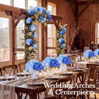 65PCS Hydrangea Artificial Flowers with Stronger Bendable Stems, Premium Silk Faux Hydrangea Flowers Bulk for DIY Wedding, Arches, Baby Showers & Event Decor(Blue Mix) - Image 6