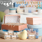 MTLEE Kraft Paper 24 Pcs Baby Shower Party Favors Candles Lavender Scented Baby Shower Favors for Guests Rustic Tealights Candles Gender Reveal Return Gifts(Khaki, 1.2 oz) - Image 6
