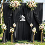 40x14ft Black Backdrop Curtains for Parties, Wrinkle Free Polyester 8 Panels Photo Backdrop Drapes 14 ft Long Back Drop Cloth for Wedding Birthday Photography Background Party - Image 7