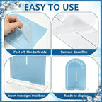 Baby Blue Acrylic Wedding Table Number 1-20 Set - Image 4