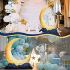 Leinuosen 5 ft Moon Starry Night Movie Night Party Decorations Large Cutou - Image 6