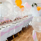 Babenest 50PCS Spandex Chair Sashes Bows with Buckle for Wedding Deco, Pink - Image 3