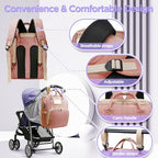 Lenski 6 in 1 Diaper Bag Backpack with Pad Shower Gifts Travel Bags for Registry Search Boys Girls Bags Newborn Essentials Accessories Stuff Unisex Dad Mom Mens - Image 4