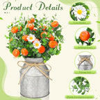 Mimorou 6 Sets Little Cutie Baby Shower Decorations, Lifelike Orange Fruit Daisy Flower Tables Centerpieces, Artificial Summer Tangerine‌ Mason Jar Vase Greenery Decor for Home Office Party Supplies - Image 4