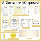Dunzoom 461 Pcs Funny Baby Shower Games with Prize for Guest Winner, Yellow - Image 3