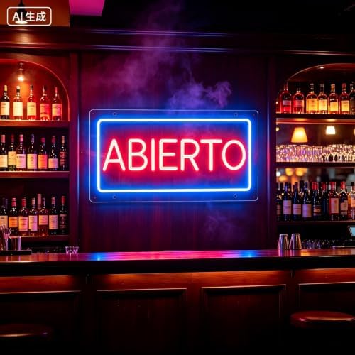 ABIERTO Spanish Open Neon Sign, 5V USB Home Lighting, Modern Decor, Stylish Lighting, Business Open Sign for Bar Restaurant Coffee Salon Store - Image 2