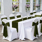 MDS® Pack of 300 Satin Chair Sashes for Wedding & Events – Olive Green - Image 6