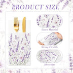 Lavender Linen Feel Pocket Napkins for Wedding Decor Cocktail Party - Image 7