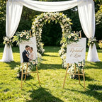 GRENTY 2 Pack Gold Easel Stand for Wedding Signs – No Assembly Needed, Heavy Duty Metal Display Stand for Art, Welcome Signs, Posters, Pictures, Paintings, and Floor Décor - Image 3