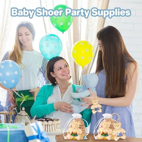 100 Pcs Bear Bottle Opener Keychains for Baby Shower Party Favors - Image 7