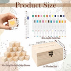 JarThenaAMCS 80 Pcs Baby Shower Game Kits Coloring Building Blocks Baby Clothes Wooden Display Sign Colorful Markers with Storage Box for Birthday Party DIY Crafts Supplies - Image 3