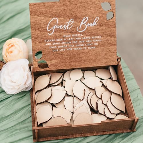 2B1WEDDING Personalized Wedding Guest Book Alternative Herat with Tree - Image 4