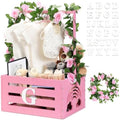 Yerliker Baby Shower Crate Closet with 26 Letters Garland, Pink by Yerliker