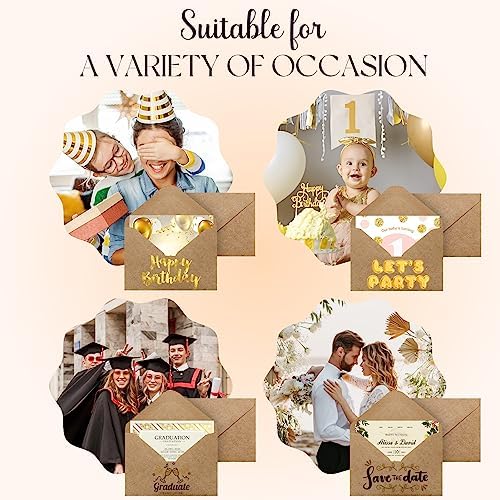ACSTEP 2400PACK Kraft 5X7 Envelopes,Brown A7 Envelopes Self Seal for Weddings, Invitations, Photos, Postcards, Greeting Cards Mailing,Baby Shower, Graduation With Thank You Stickers - Image 3