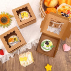 TOMNK 150pcs Small Cookie Boxes with Window, 4x4x2.5In Cookie Packaging - Image 5