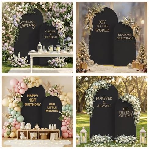 Toolterritary Metal Arch Backdrop Stand and Cover Set, 8FT, 7.2FT Party Backdrop, Easy to Assemble, Backdrop Stand for Parties, Birthday, Baby Shower - Image 7