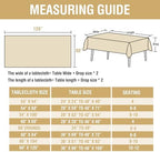 H.VERSAILTEX Linen Table Cloths Rectangle 60 x 120 Inch Premium Tablecloth Spill-Proof Waterproof Table Cover for Dining Buffet Feature Extra Soft and Thick Fabric Wrinkle Free, Natural - Image 2