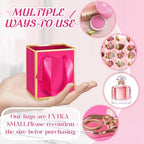 Yeaqee 50 Pcs Mini Paper Gift Bags with Handles Tag, Hot Pink, Gold - Image 3