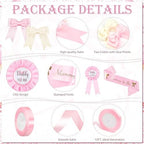 143PCS Pink Bow Baby Shower Decorations for Girl Welcome Baby Girl Party - Image 6