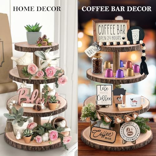 Cupcake Stand Wood Dessert Stands 4 Tier Cupcake Tower Large Display Stand - Image 4