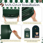 Mindsoft 2 Pcs Preppy Bear Arch Cover, Green, 6ft 7.2ft - Image 6