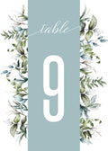 Green Leaf Table Cards Number 1-100 Double Sided For Wedding Reception Event Party Baby Shower Birthday 4x6, AT-TABLE-CARD-714 by Unknown