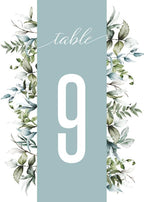 Green Leaf Table Cards Number 1-100 Double Sided For Wedding Reception Event Party Baby Shower Birthday 4x6, AT-TABLE-CARD-714 by Unknown
