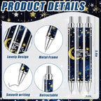 145 Pieces Twinkle Little Star Baby Shower Favors for Guest Moon and Star Ballpoint Pens and Keychains Gifts Bulk Retractable Baby Shower Pens Gender Reveal Thank You Cards Souvenirs Prizes - Image 2