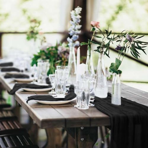 20 Pack Cheesecloth Table Runner 17 x 108 Inch, Black - Image 6