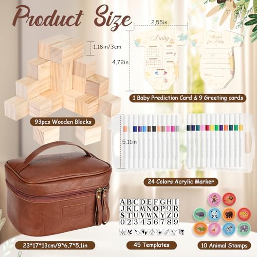 Baby Shower Games Blocks Sign Kit 184pcs for Gender Reveal Games Party - Image 2