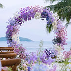 Fomcet 5ft Round Backdrop Stand Gold Circle Arch Metal Wedding Arch - Image 5