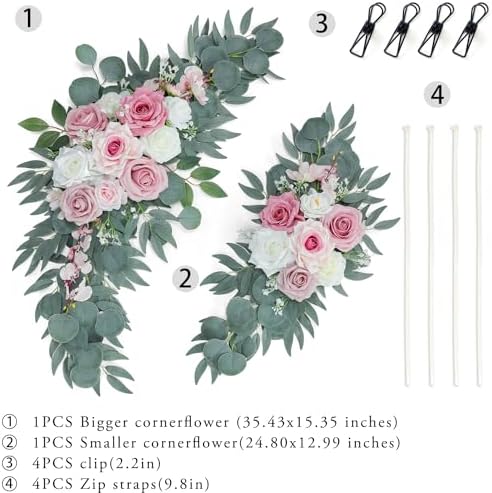 ponatia Artificial Wedding Arch Flowers Set of 2 - Image 2