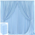 40x10ft Baby Blue Backdrop Curtain for Wedding Parties Wrinkle Free Fabric Light Blue Drapes Backdrop Decoration for Baby Shower Birthday Photography Decoration 8 Panels, 5ft x 10ft by Gogoparti