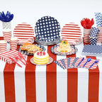 Funnymoom 218 Pcs Patriotic American Flag Party Decorations Plates Serve 24 - Image 2