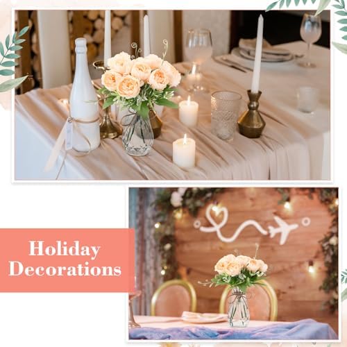 Zeyune 37 Pcs Silk Peonies with Vases Fake Flowers,Champagne,Perfume - Image 5