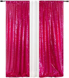 Eternal Beauty Hot Pink Sequin Backdrop Curtains, 4 Panels 2x8FT - Image 5