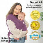 KeaBabies Baby Wrap Carrier, All in 1 Original Baby Carrier (Dark Mauve) - Image 3