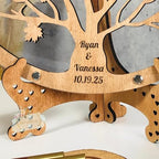 Wedding Guest Book Alternative Drop Box Frame, Wooden Maple Tree & Leaves - Image 2