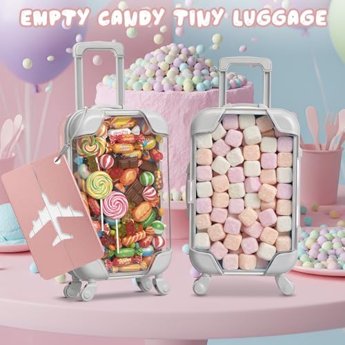 Teecyhooo 10 Pcs Mini Suitcase and 10 Pcs Metal Luggage Tags with Card - Image 4