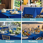 VidaFete Classic Series 2 Pack 90 * 132inch Royal Blue Rectangle Tablecloth - Image 6