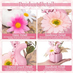Amyhill 8 Pcs Fall Pink Pumpkin Baby Shower Table Centerpiece Decor, Floral - Image 3