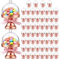 Mifoci 60 Pcs Mini Cake Stand Dome, 4.1x1.6 Rose Gold Clear Favor Boxes by Mifoci