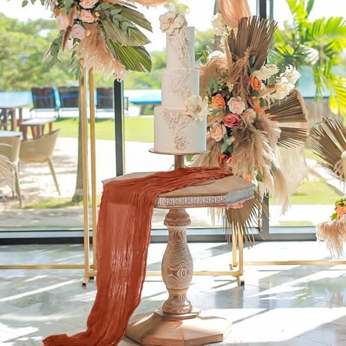 12 Pack Terracotta 10Ft Cheesecloth Table Runner - Image 7