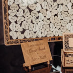Wedding Guest Book Alternative Heart Frame Personalized Acrylic Sign Rustic Wooden Wedding Sign Guest Book for Wedding Reception,Anniversaries,Baby Showers,Decorative Plaques (25x40cm90hearts) - Image 2