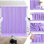 30x10ft Lavender Backdrop Curtain for Wedding Parties Wrinkle Free Fabric Lavender Drapes Backdrop Decoration for Baby Shower Birthday Photography Decoration 6 Panels, 5ft x 10ft - Image 5