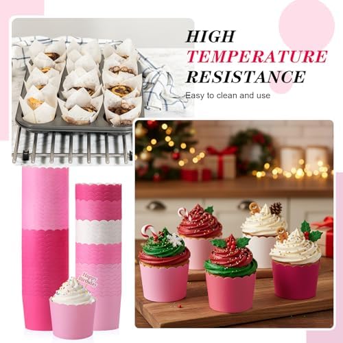 Havawish 250 Pcs Colorful Paper Baking Cups Cupcake Baking Cups 2.4 Inches Muffin Liners Scalloped Cupcake for Wedding Birthday Baby Shower Party Accessories - Image 3