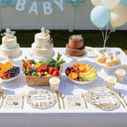 Newtay 250 Pcs Locally Grown Babyshower Disposable Paper Plates and Napkins - Image 6