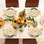 25 Pcs Orange Fruit Folding Paper Fans Bulk with Organza Bags - Image 6