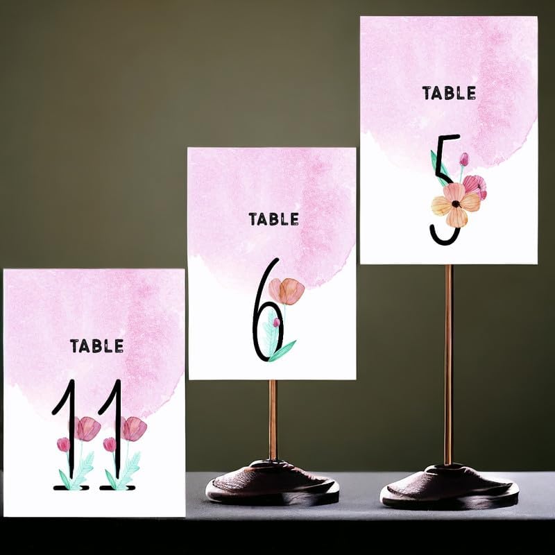 Poster Number Design Table Number Cards Double Sided Party Table Numbers for Reception Baby Shower Anniversary Birthday Bridal Party 5x7 100 Pcs - Image 3